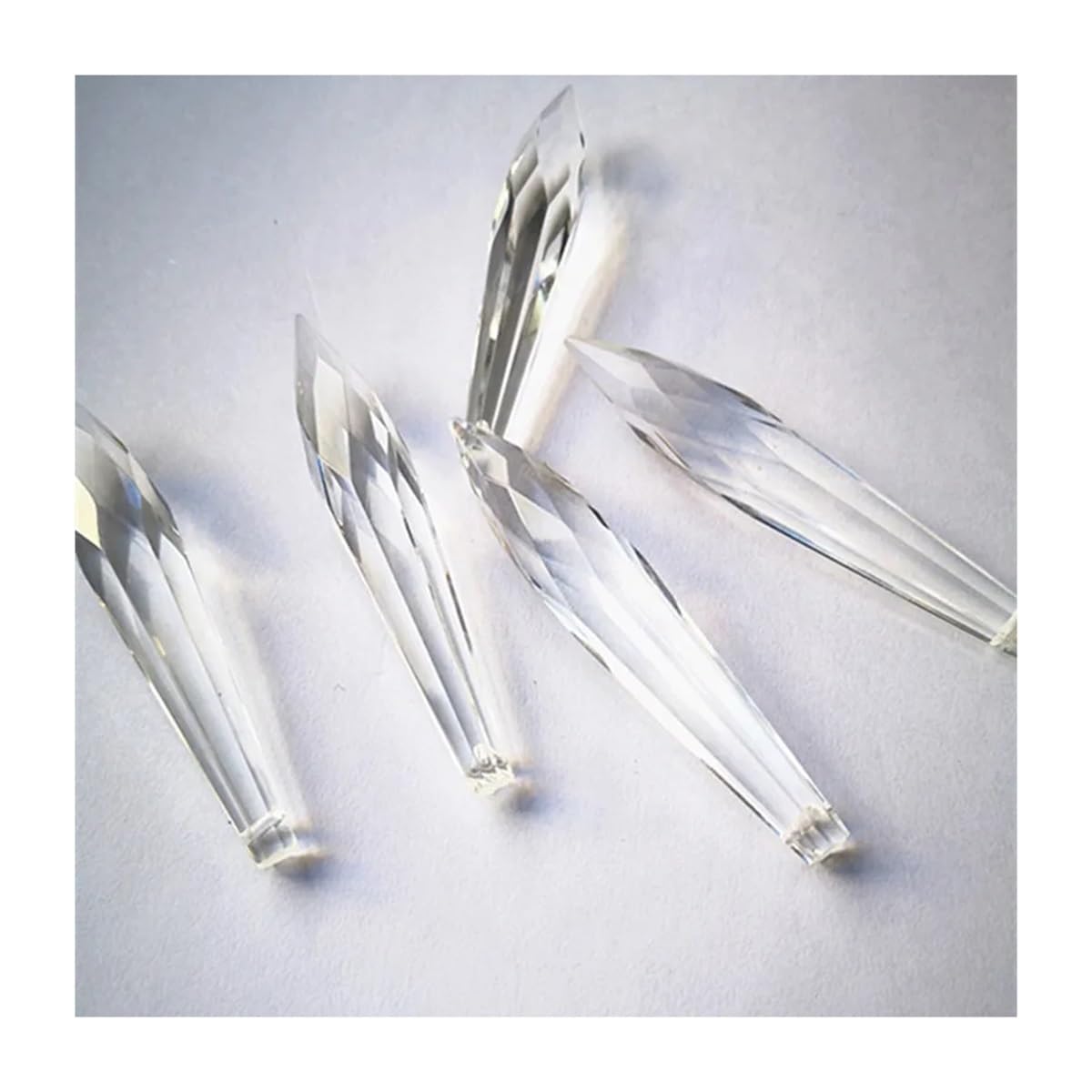 Chandelier Crystal Prisms Pendants 20pcs 76MM Clear Multi-faced Crystal Prisms Glass Sharply Pendants For Hanging