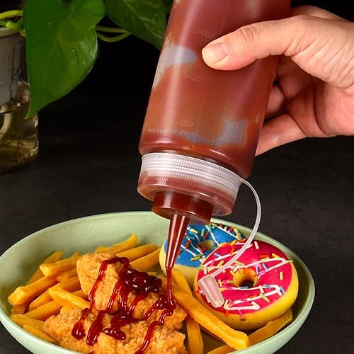 Miniatura 2 de beyonday 12 mini botellas exprimibles de condimentos, 1.0 fl oz1 oz de salsa Bento transparente, ketchup mostaza, aderezo para ensalada, recipiente