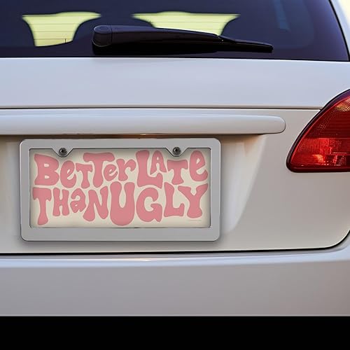 Miniatura 5 de Honey Dew Gifts, Better Late Than Fey, 12 x 6 pulgadas, fabricada en Estados Unidos, placa decorativa, placa de matrícula divertida, placas de