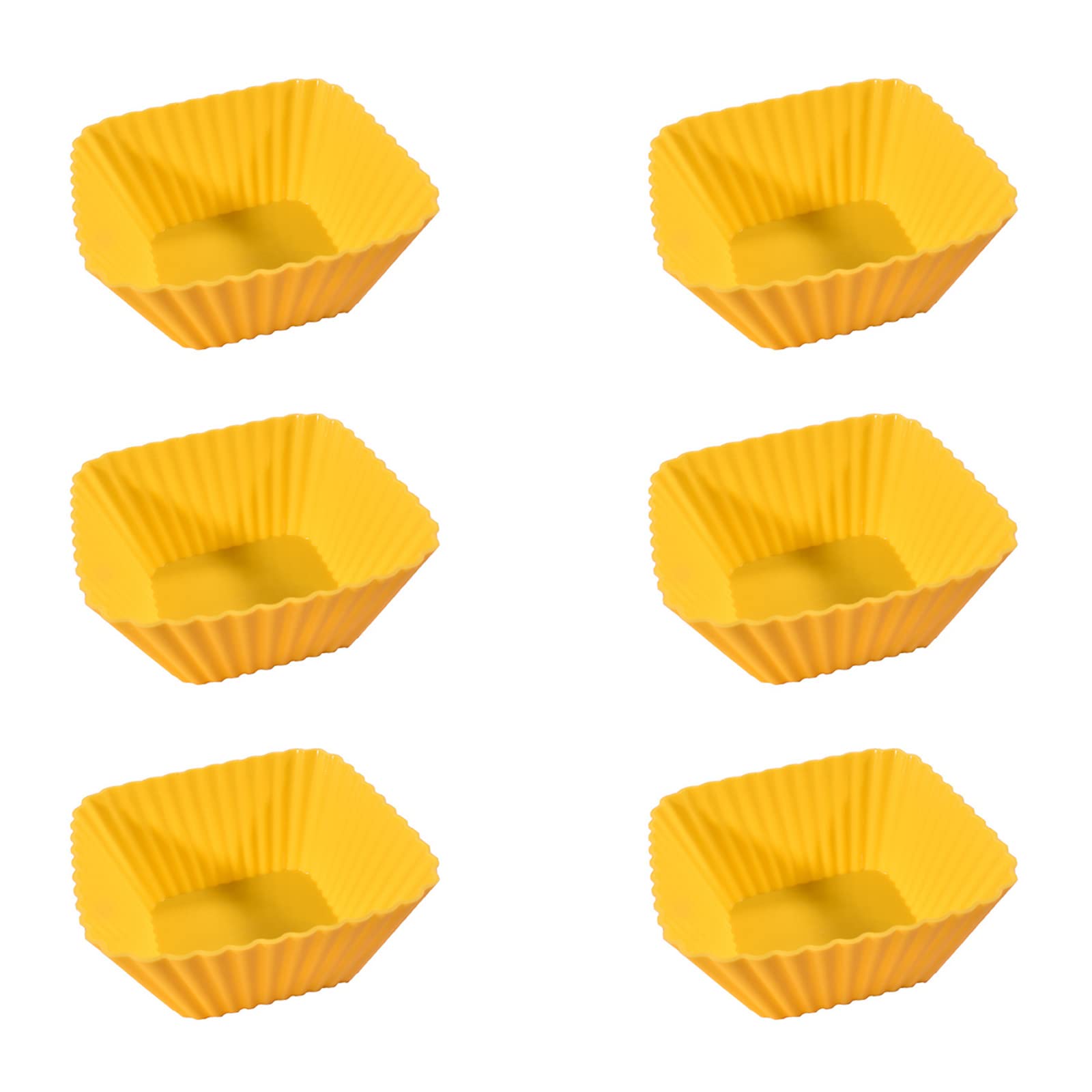 Kalttoy 6 Pcs Non-Stick Muffin Cake Pan Steamable Silicone Mousse Cake Mold Baking Tool Kitchen Baking Pan Easy to Demould Molds Shapes for