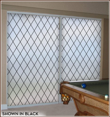 Wallpaper For Windows Orleans Black Leaded Glass Privacy Static Cling Window Film - 32 In X 78 In #TOP3
