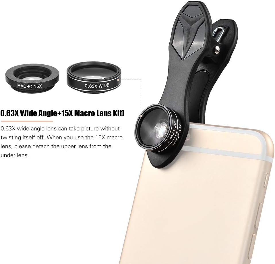 Wide Angle and Macro lens combination for APEXEL APL-DG5H kit
