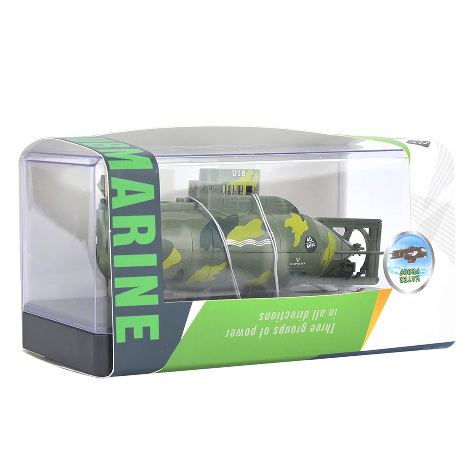Alomejor Mini Juguete Modelo De Simulación, Juguete Submarino Teledirigido Eléctrico del Barco Submarino RC Militar De 6 Canales