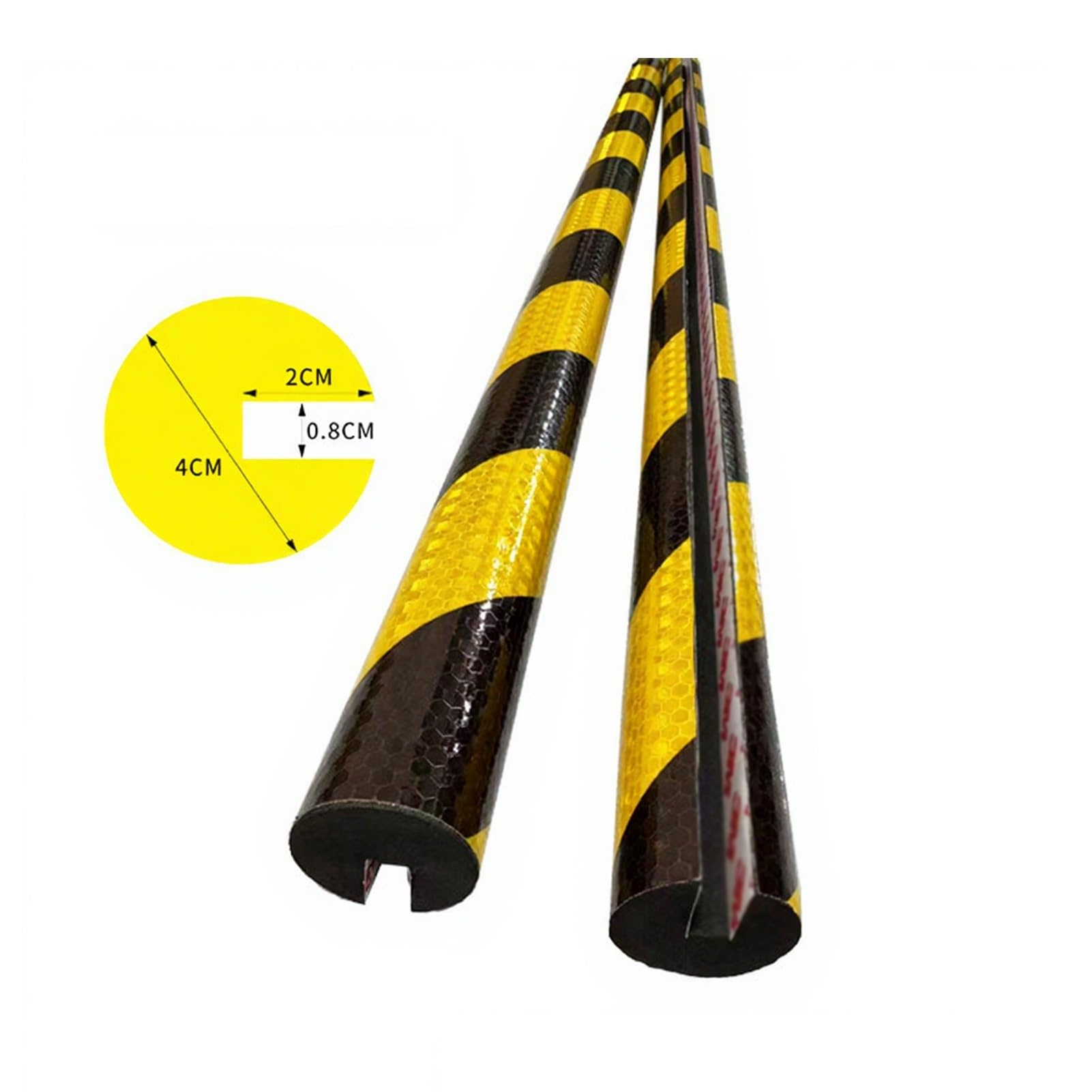Protector de borde de espuma de 39 pulgadas, almohadillas de seguridad en forma de U con rayas reflectantes, protectores de esquina autoadhesivos para paredes, 30 unidades de protección de borde