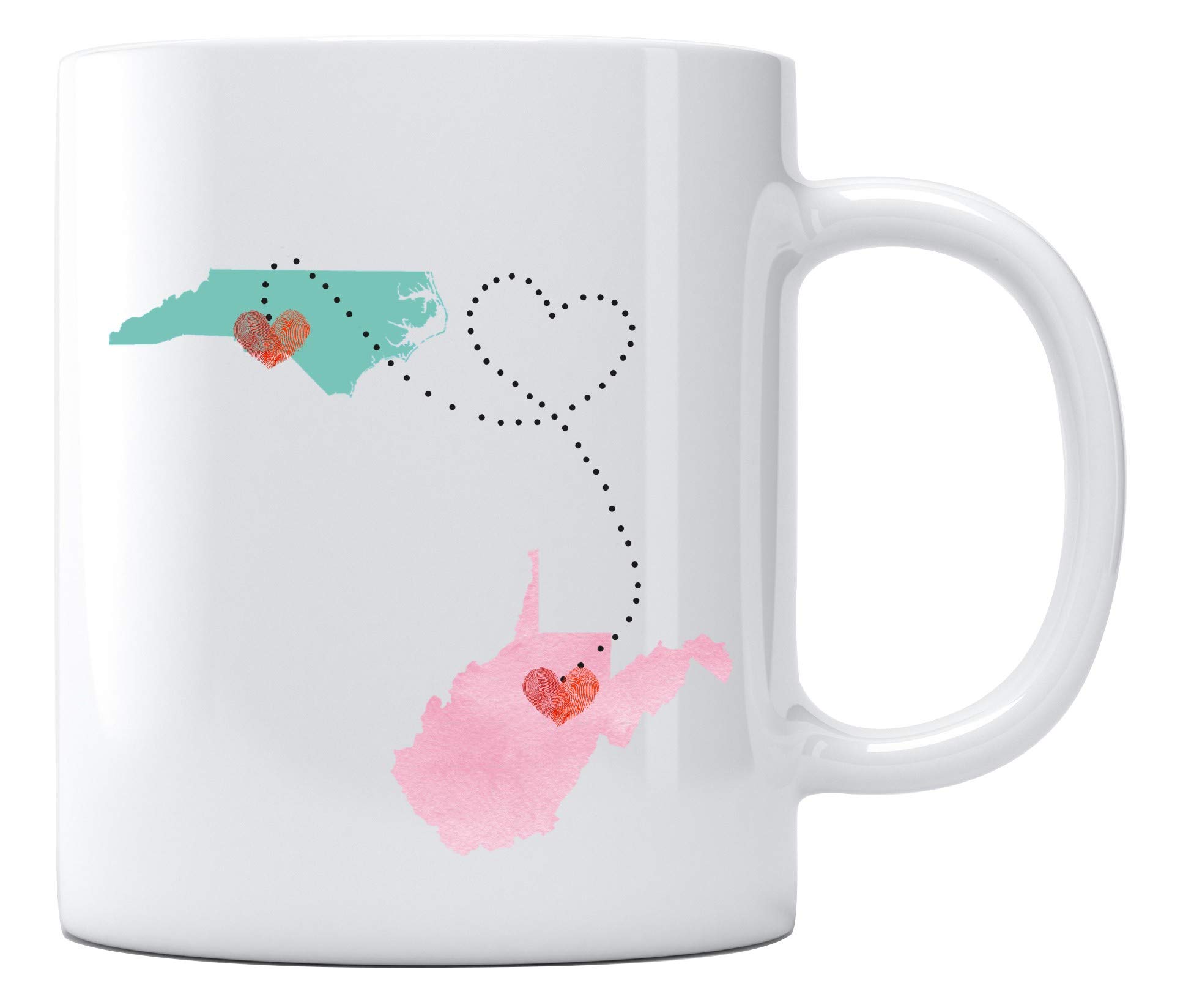 Amazon.com: Us State Coffee Mug Gift North Carolina And West Virginia State  Mother's Day Gift Ideas For Mom From Daughter Son Coffee Cup 11Oz White :  Home & Kitchen
