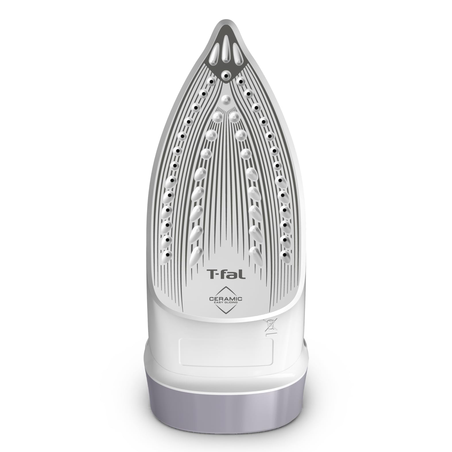 T-fal Virtuo FV2C80U0 - Plancha de vapor con cable retráctil y apagado automático, suela de cerámica XL, color gris