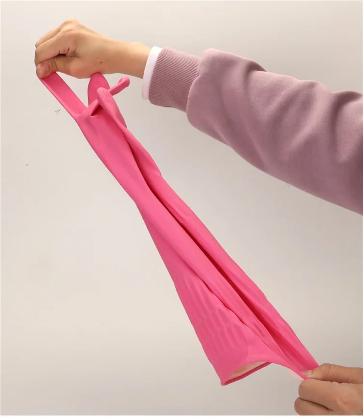 Guantes Limpieza Guantes for lavar platos de 38 cm, extra gruesos, goma rosa, for tareas domésticas extendidas, látex, resistentes al desgaste