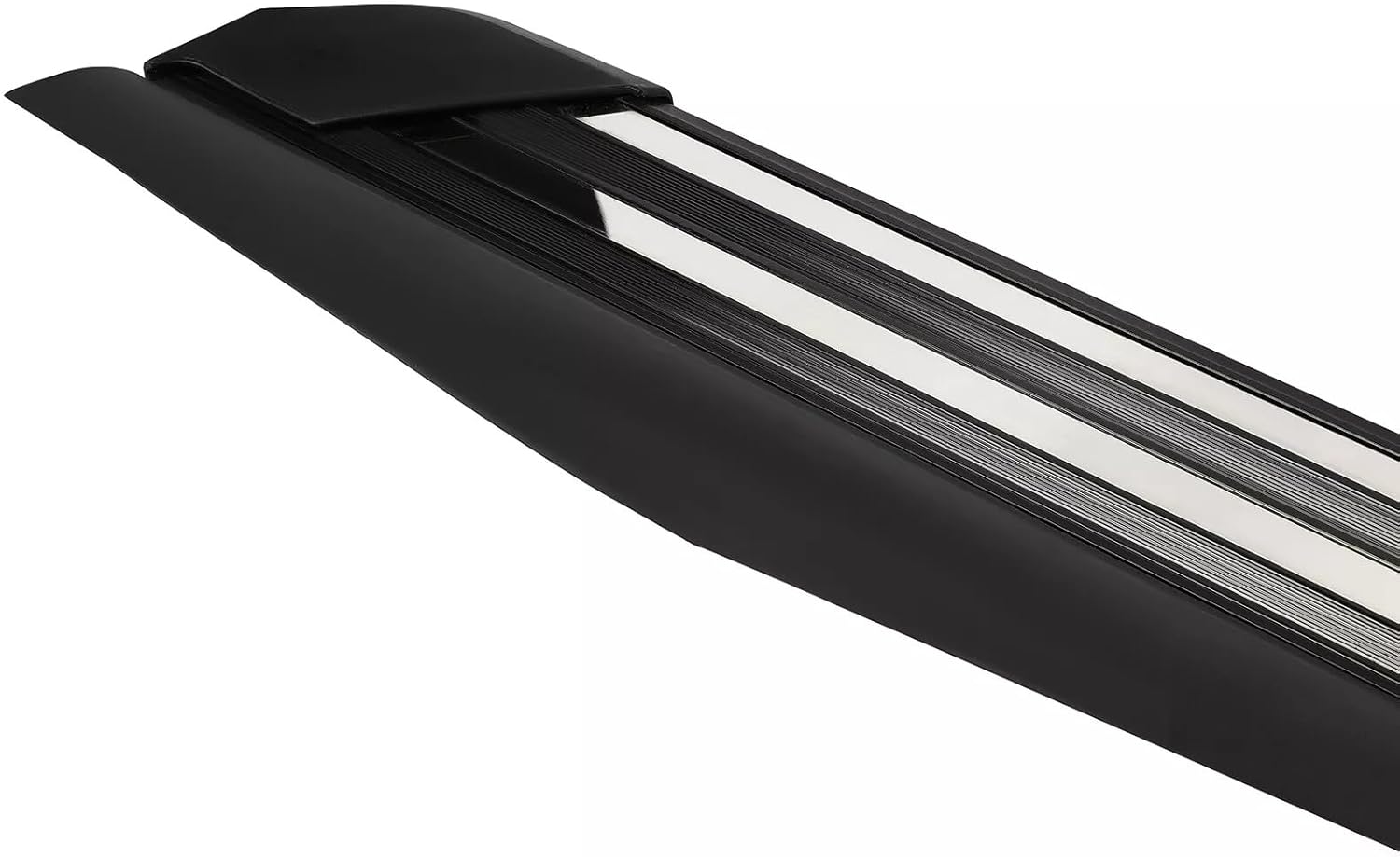 Side Steps Running Boards Nerf Bar Compatible with 2009 2010 2011 2012 2013 2014 2015 Honda Pilot Aluminum Alloy 2Pcs Black + Silver