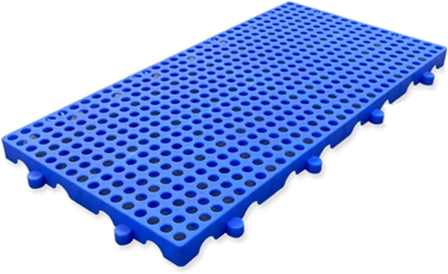 Plastic Nestable Shipping Pallet, Goods Storage Racks, Can Be Spliced Blue Grid Ventilation Pallet for Warehouses, Storage Rooms, Garage, Easy to Stack(60x30x3cm,2pcs)