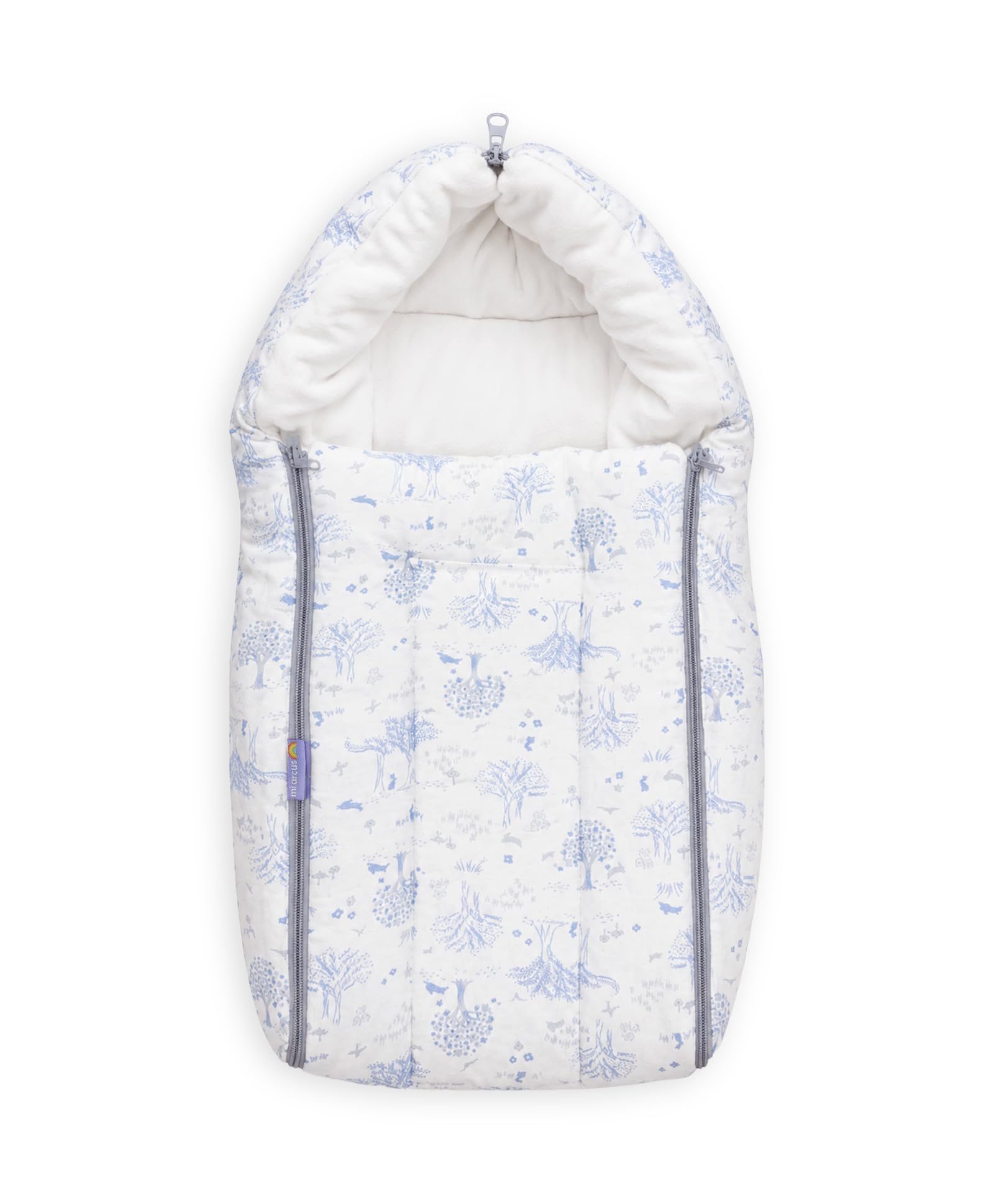 Mi Arcus Printed Design Baby Nest for Girls- Blue, White-picture-12