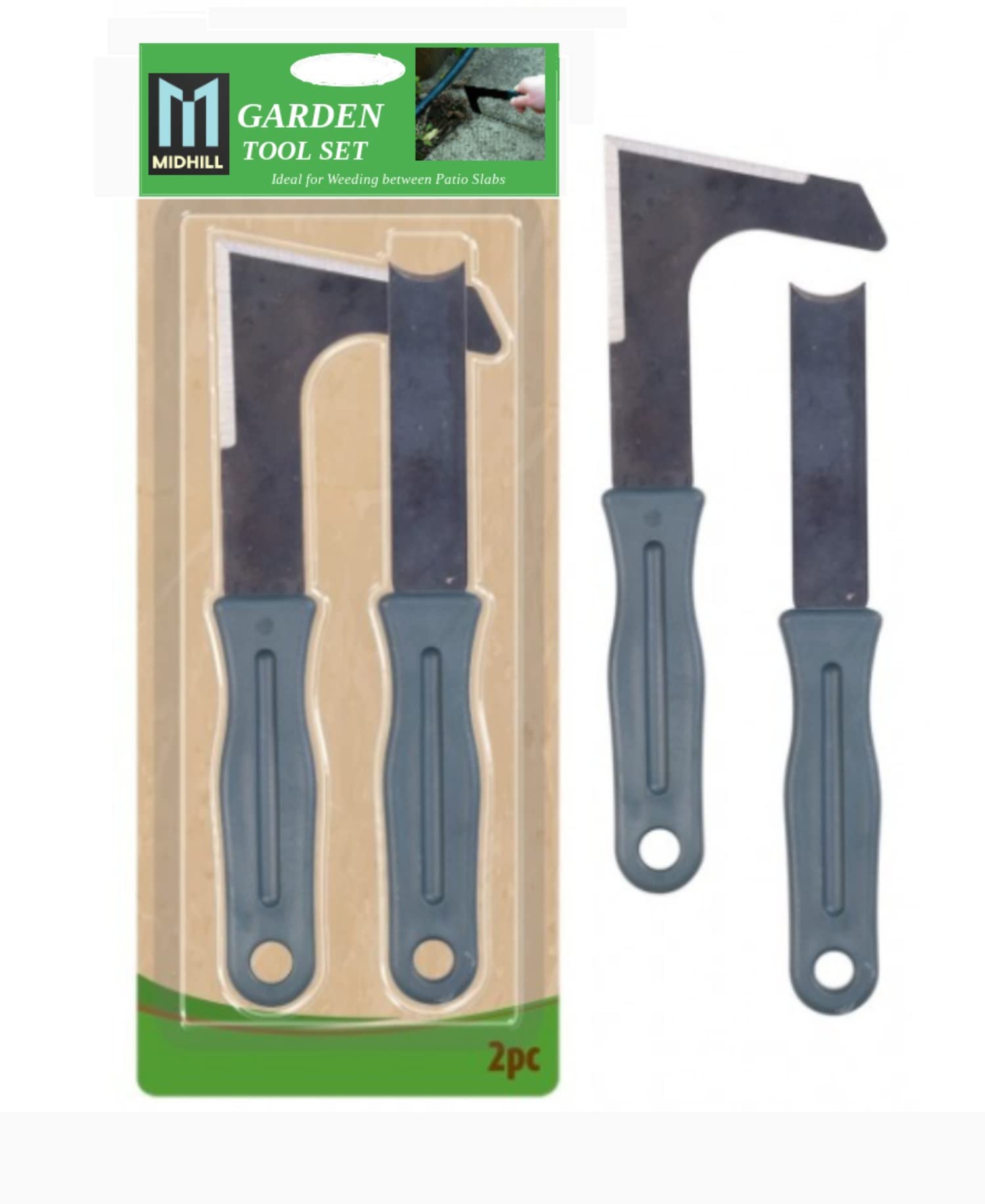 2 PACK PATIO WEED MOSS REMOVER Garden Paving Brick Drive Clean Tools HEAVY DUTY SET