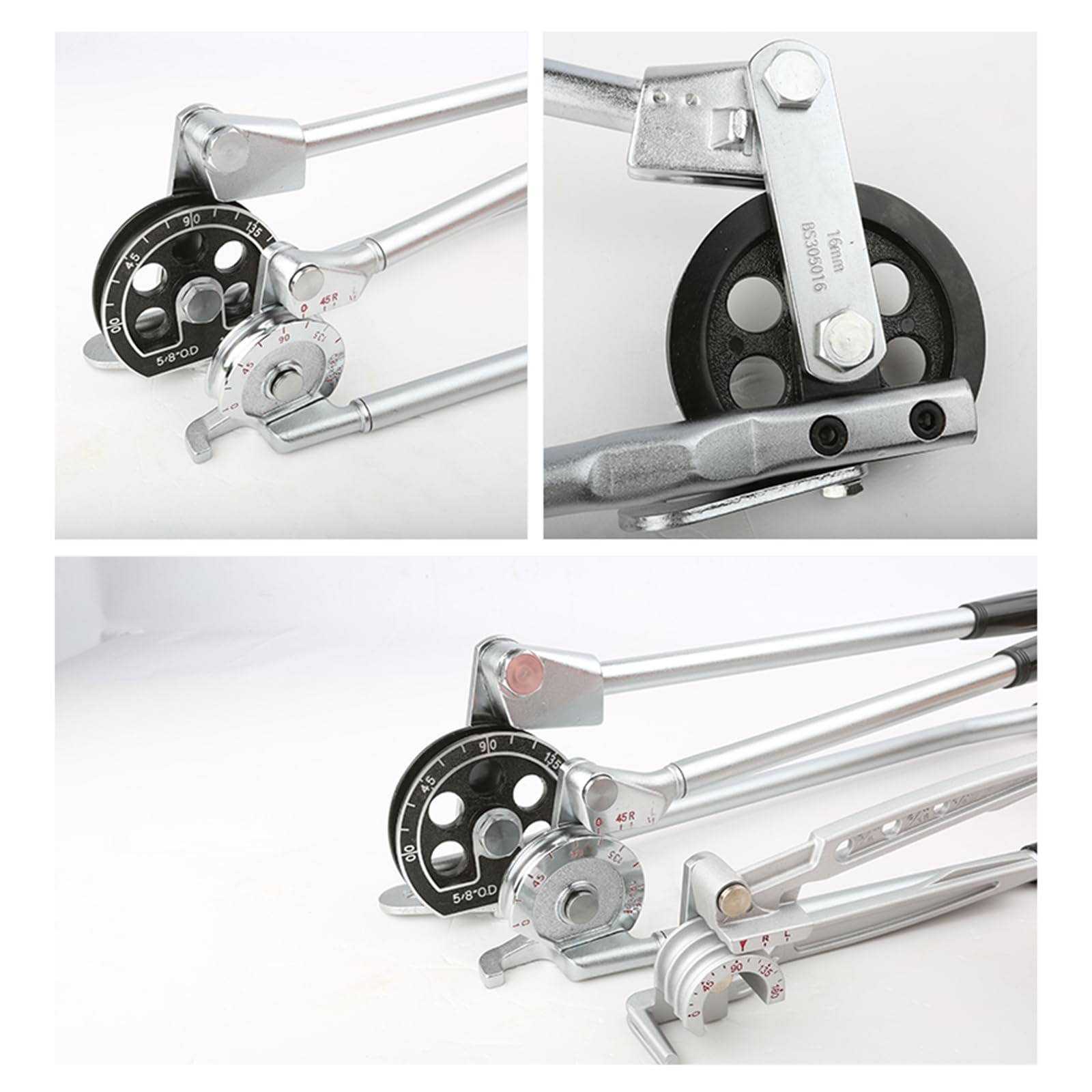 Questo piegatubi Manuale per Tubi in Rame e Alluminio, con Design a Fibbia, Spessore 0,6-1,2 mm, è Adatto a Tubi con Diametro da 12 a 16 mm (1/4”-3/8”).