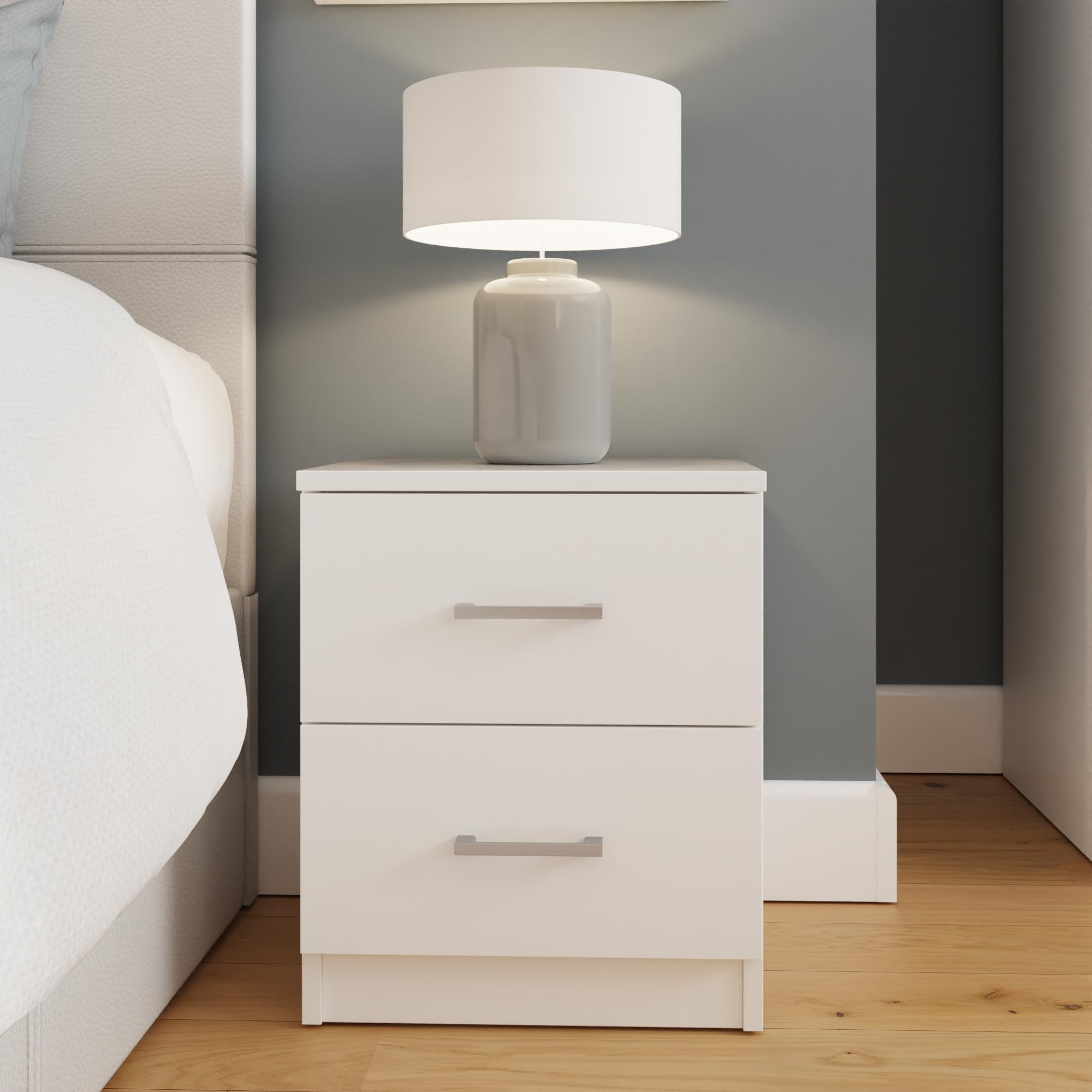 Bailey 2 Drawer Bedroom Bedside Table from B&Q