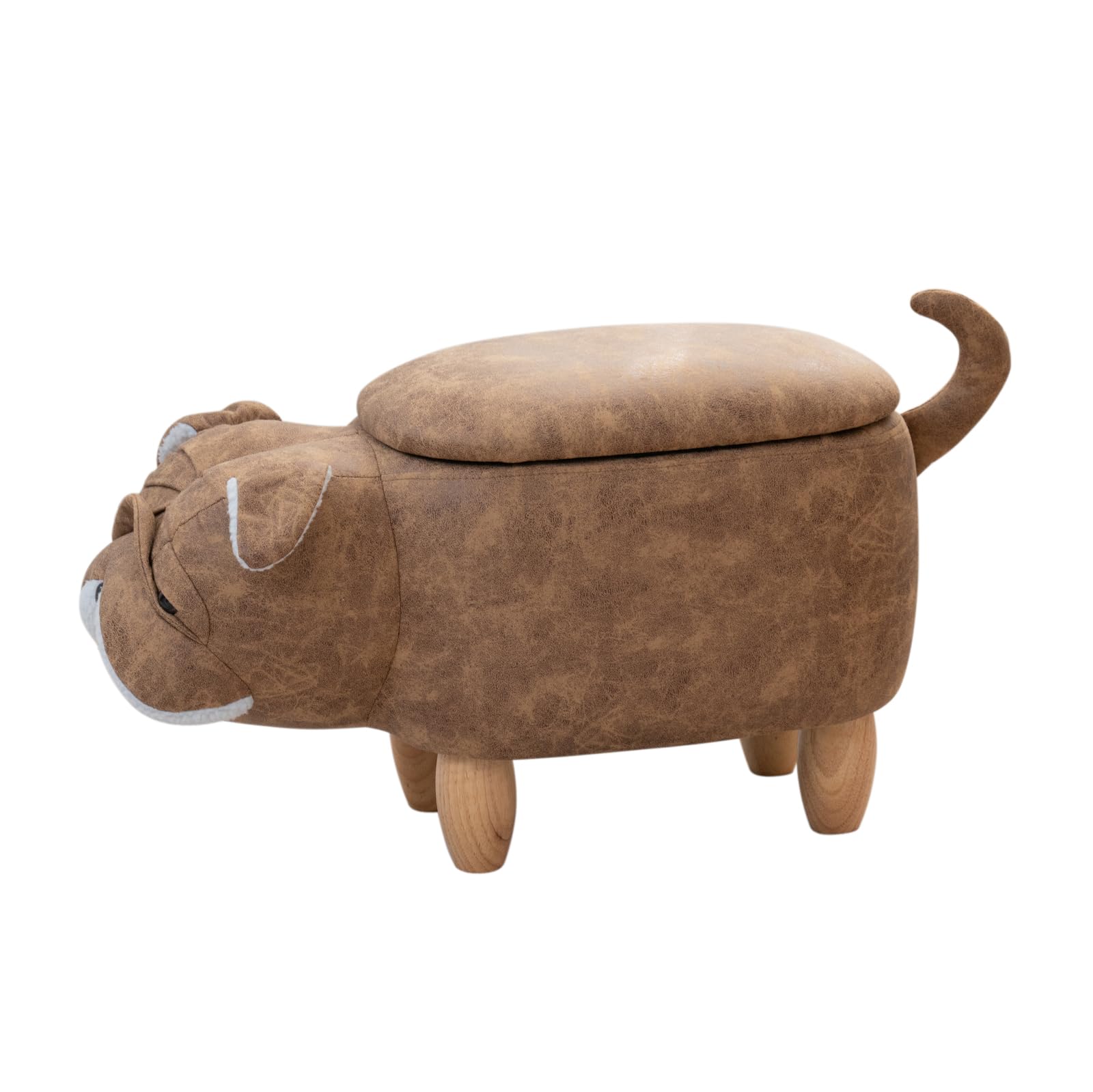 Decoratieve Dierenkruk met Opbergruimte voor de Kinderkamer - Zitbox met Diermotief en