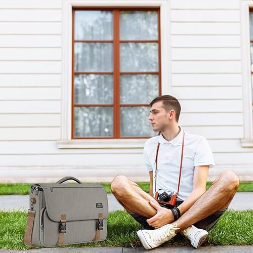 Miniatura 51 de MATEIN Bolsa tipo mensajero para hombres, mochila escolar para adolescentes, ligera de 17.3 pulgadas, maletín para laptop grande, bolsa cruzada