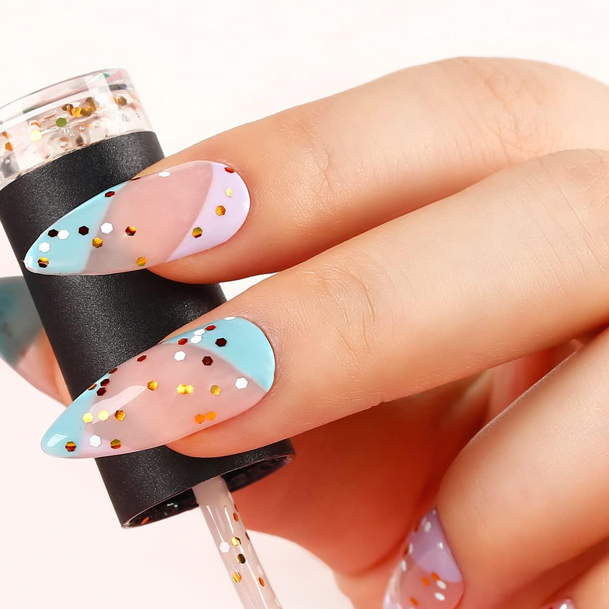 Bluesky Gel Nail Polish, Glitter No Wipe Top Coat, Balloon Drop, GTC06, 10 ml (Requires Curing Under UV LED Lamp) - Image 5