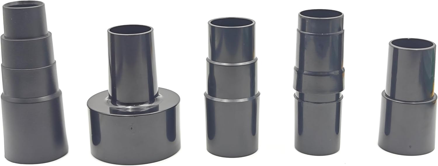 Vacuum Cleaner Plastic Hose Connector Reducer Attachments,2-1/2 inch to 1-1/4 inch, 1-3/8 inch to 1-1/4",1-1/2" to 1-3/8" to 1-1/4", 1" to 1-1/8" to 1-3/8" to 1-5/8",32mm to 32/35mm(5PCS)