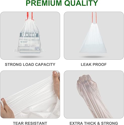 Miniatura 10 de Magesh Bolsa de basura de 4 galones fuerte, sin fugas, pequeñas bolsas de basura sin perfume gruesas para baño, oficina, cocina, bote de basura