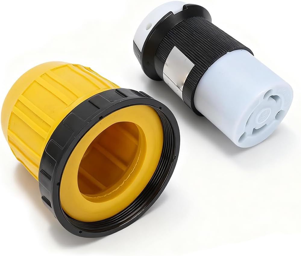 30AMP RV Shore Power Inlet, NEMA L5-30R Twist Lock Female Plug, Easy Install for RV Trailer Van and Motorhome