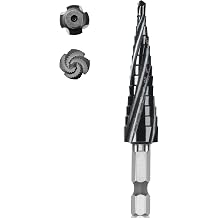 Cobalt M35 Step Drill Bit 1/8" to 1/2", TiAlN Coating 4 Spiral Flute Step Bit for Stainless Steel, Metal, Aluminum, Plastic