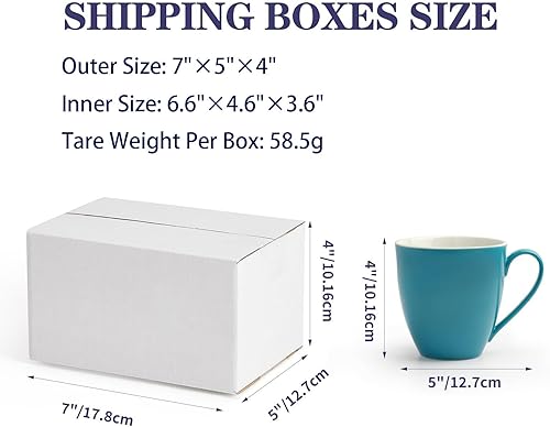 Vista 49 de Paquete de 40 cajas de envío pequeñas de 8 x 6 x 6 pulgadas, cajas de correo de cartón corrugado blanco para envío, embalaje de pequeñas empresas