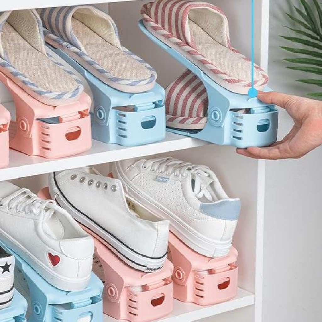 Shoe Holder,8pcs Storage Shoe Rack Bedroom Space-Saving Home Dormitory Artifact Storage Shoe Space Saving, Non-Slip (Color : E) (A)