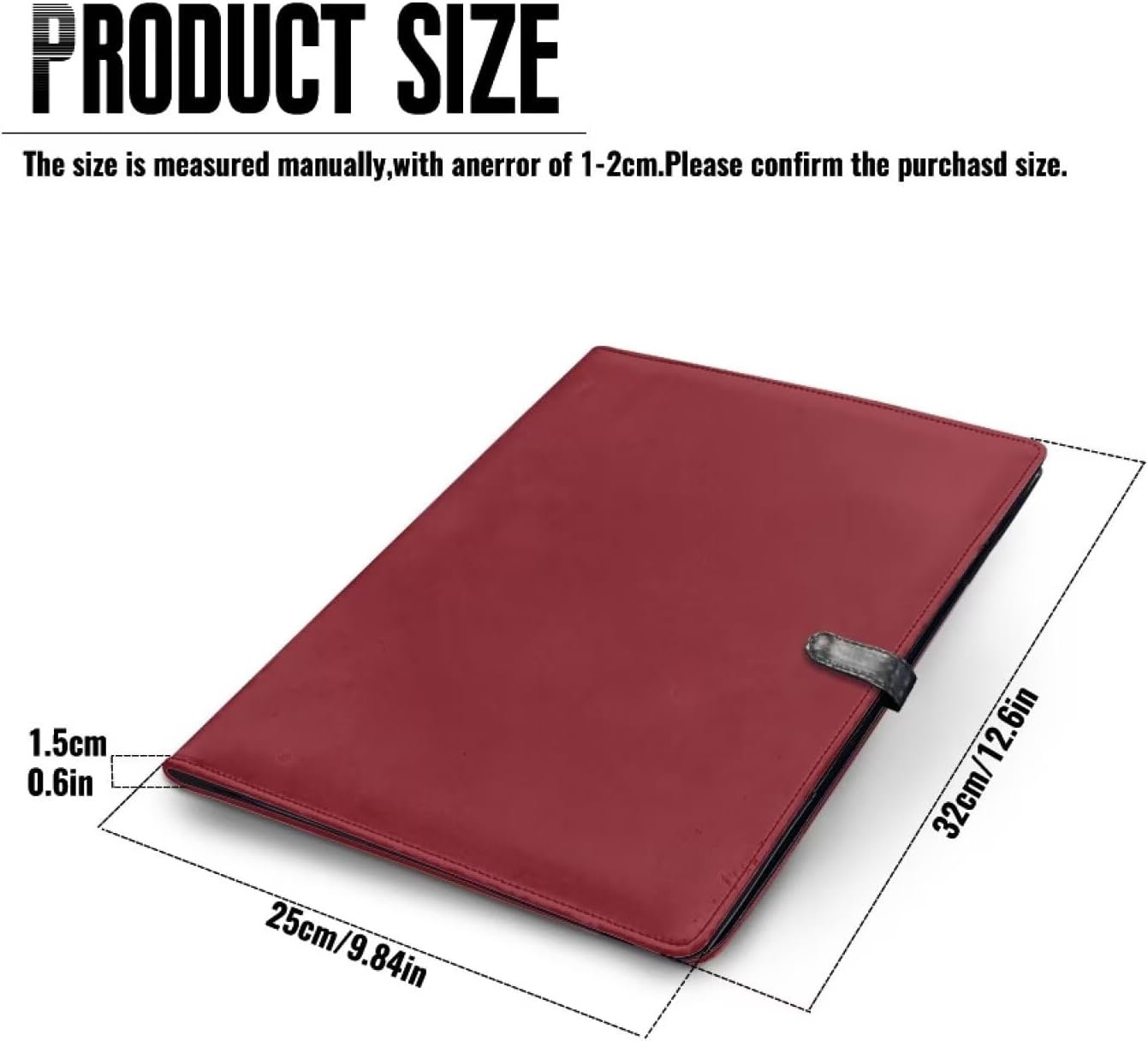 Red Clipboard Folder Split Design Portfolio Binder Organizer A4/ Letter Size Portfolio Folder with Cover for Interview Resume Office Conference, Business Portfolio