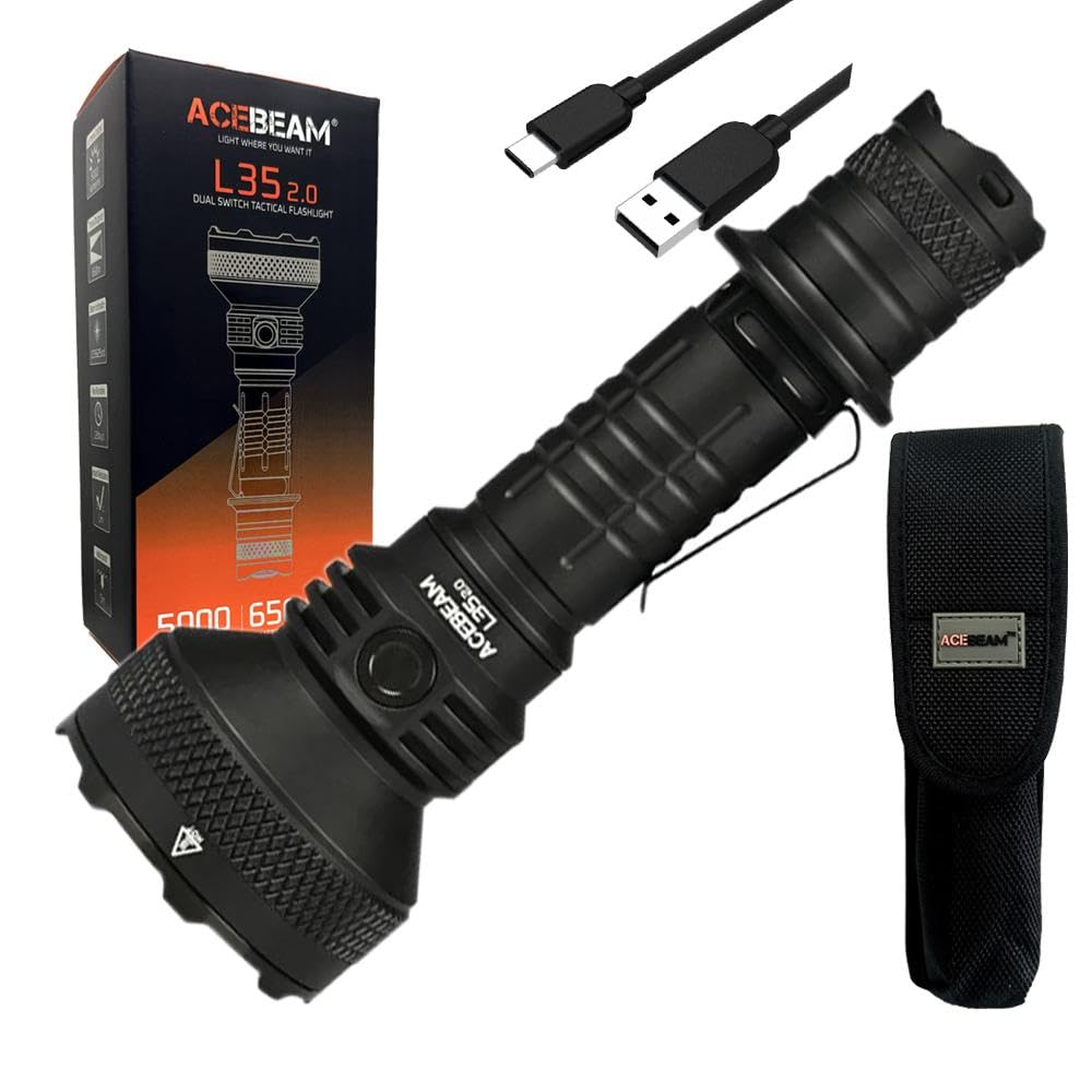 Amazon.com: ACEBEAM L35 2.0 - Black L35 2.0 Flashlight Black C-Ree