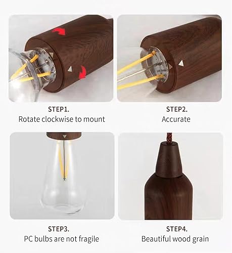 Miniatura 7 de Kyawat Linterna de bombilla de cable portátil con batería para acampar al aire libre, decoración de interiores, fiesta, iluminación de barbacoa