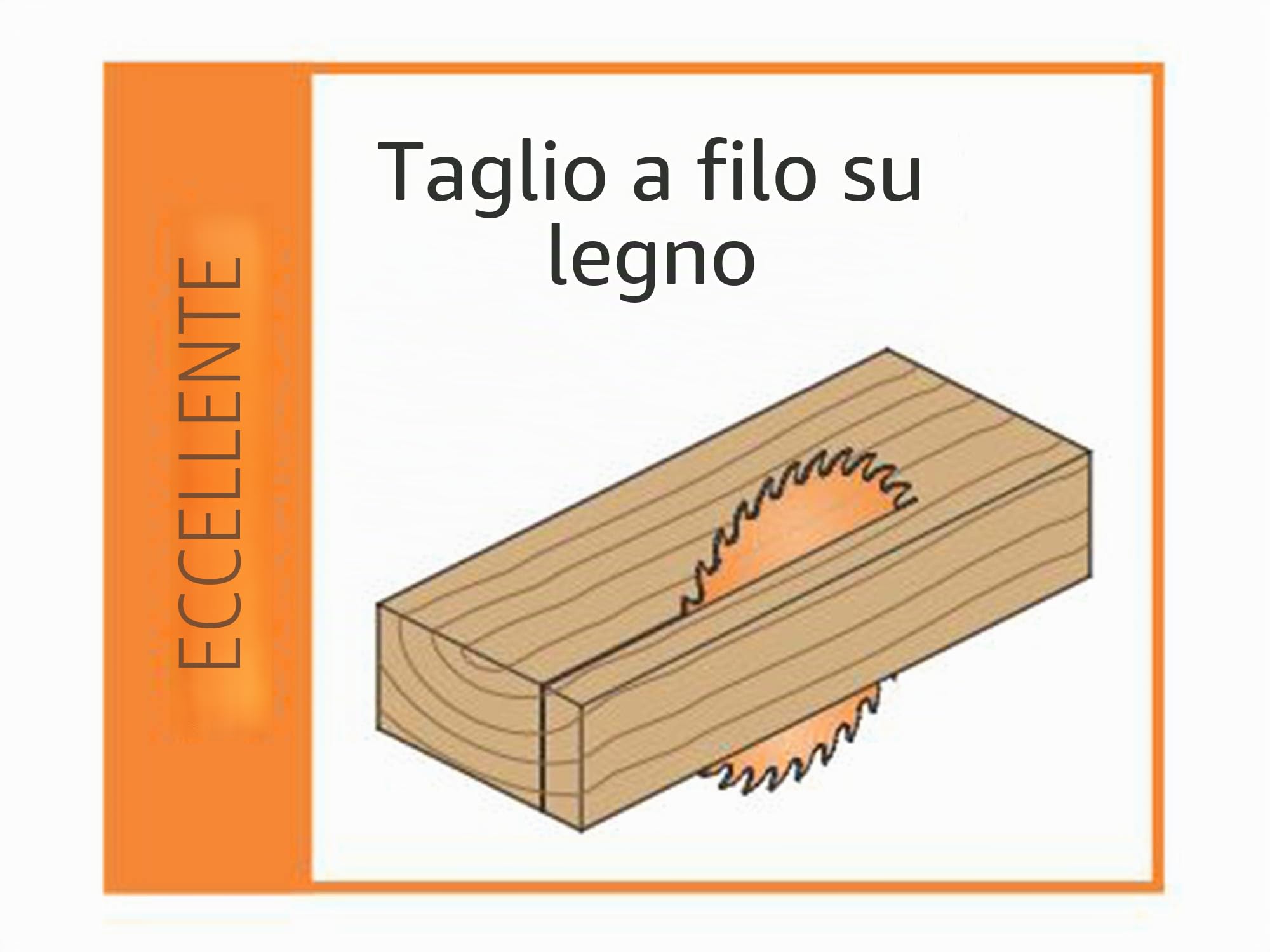 CMT 271.190.24M Lama Circolare Itk-Plus per Taglio Lungo e Traverso Vena, Arancio