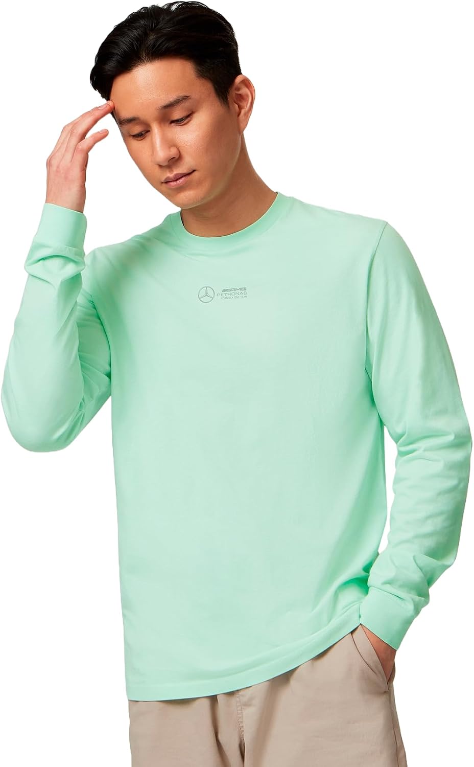Mercedes AMG Petronas Team Long Sleeve Retro T-Shirt (Green/Purple/Blue)