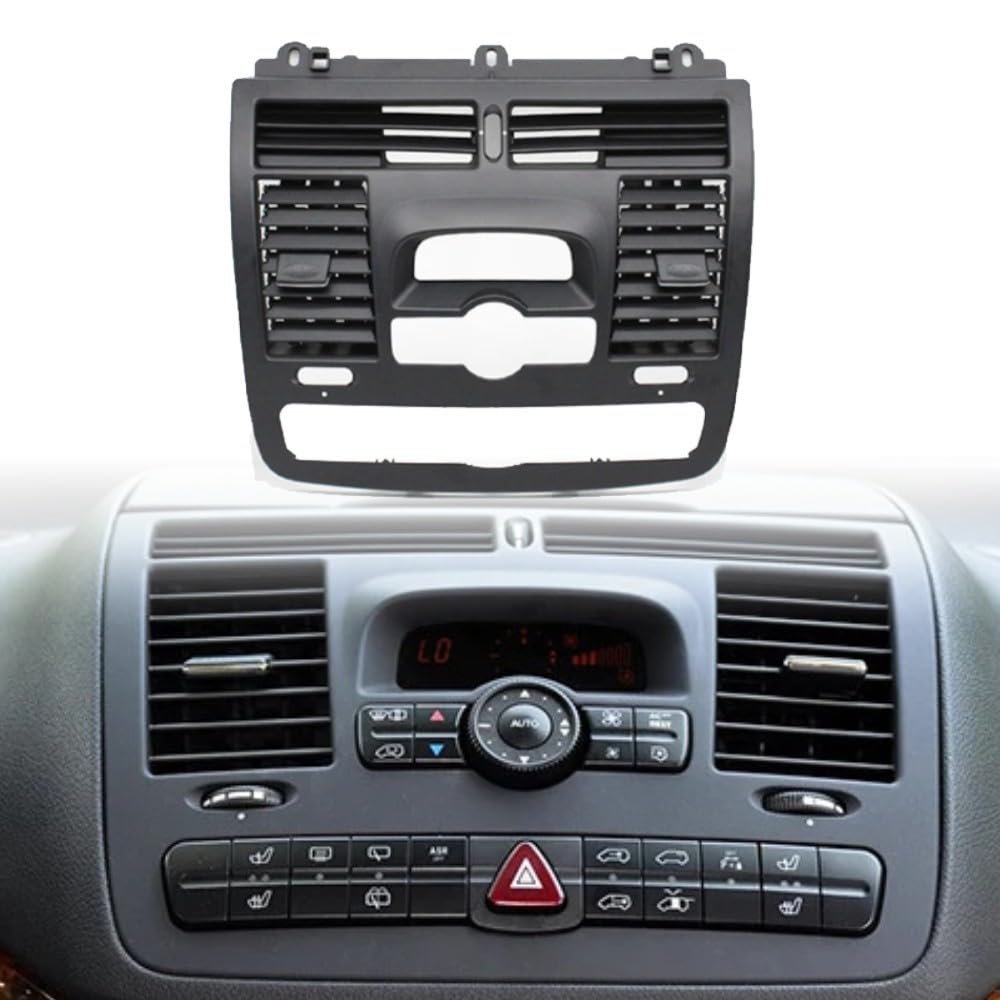 Pannello di presa d'aria per Mercedes per Vito per Viano W636 W639 2004-2015, griglia di ventilazione per condizionatore d'aria, ricambio in plastica nera, parti di rivestimento interno (B)