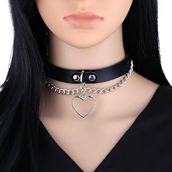 Adjustable Leather Choker Kawaii Collar Necklace, Cute