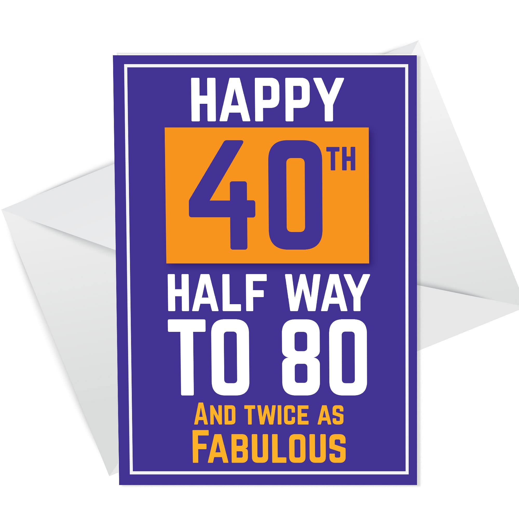 RED OCEAN Funny 40th Birthday Cards For Him Her 40th Birthday Card For Mum Dad Sister Brother Husband Wife