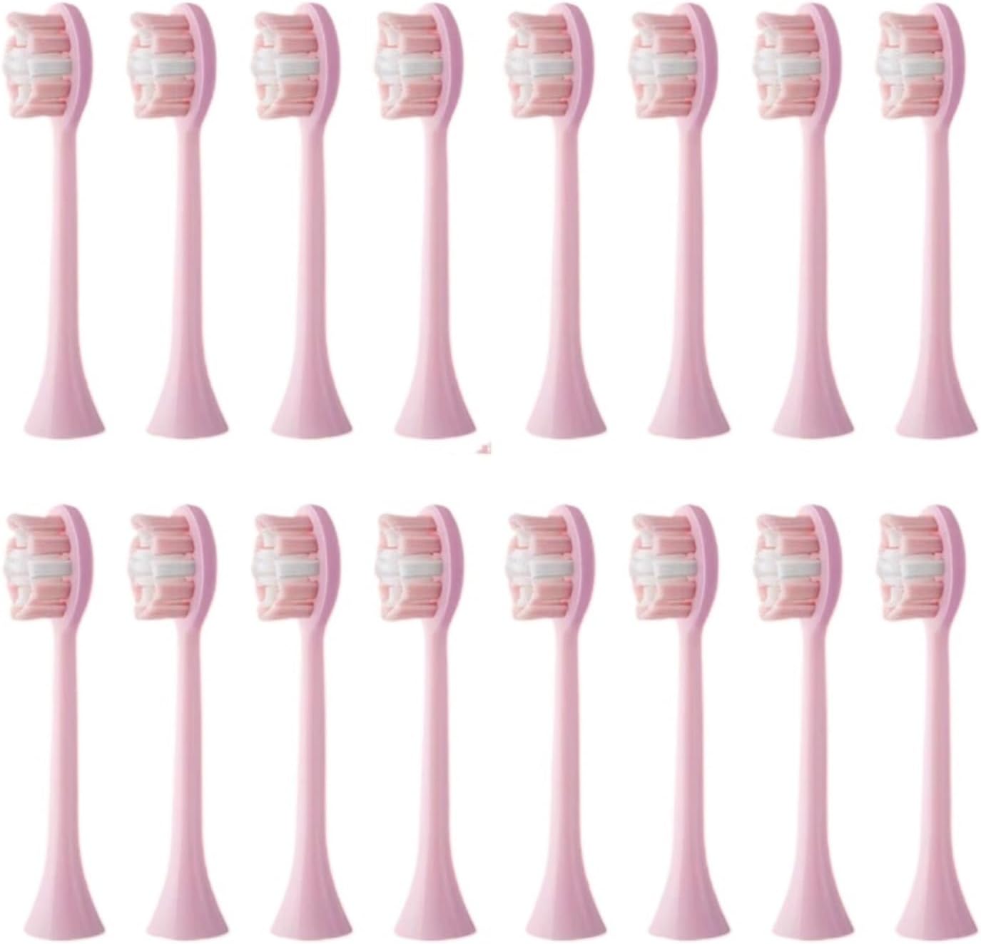 Replacement Toothbrush Head Compatible for BOMIDI TX5 Electric Soft Bristles Nozzles(16PCS Pink)
