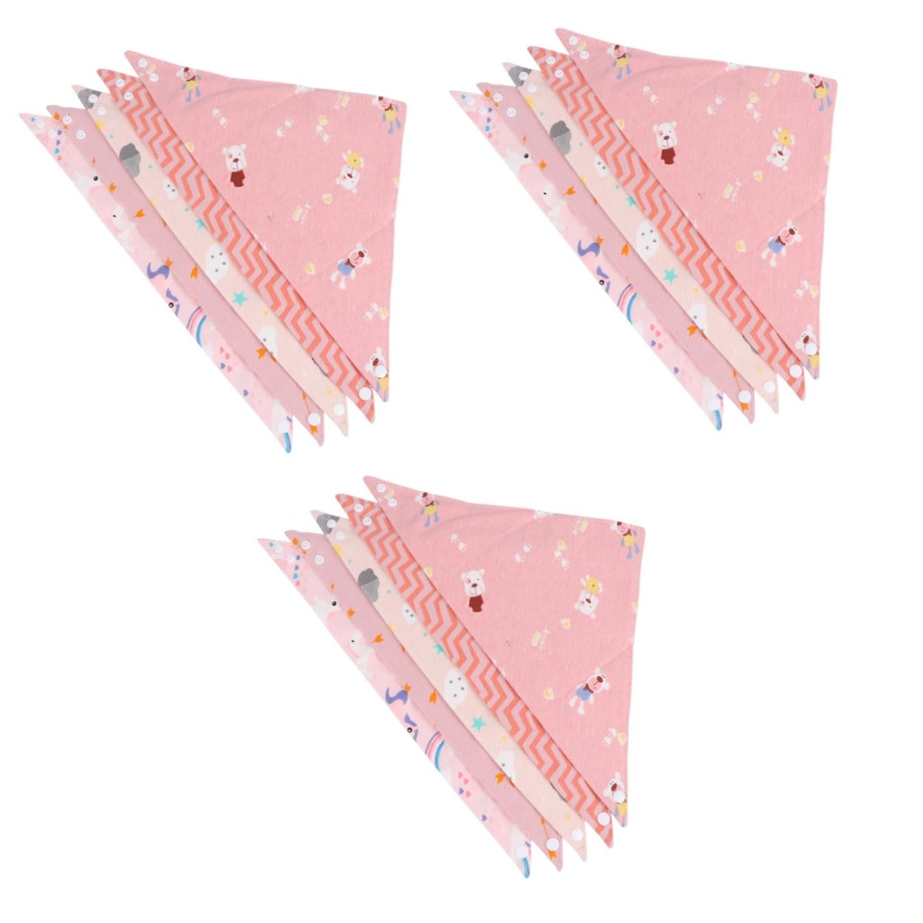 Abaodam bavaglini semplici bavaglini per il pranzo bavaglini impermeabili salviette di saliva bavaglini per neonati sciarpe triangolari infantili bavaglini neonati rosa