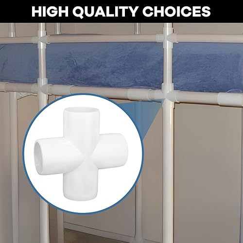 Miniatura 109 de Paquete de 12 accesorios de tubería de PVC de 3/4 pulgadas de 90 grados, conectores de tubería de PVC de grado recto de 2 vías para muebles, 2 vías