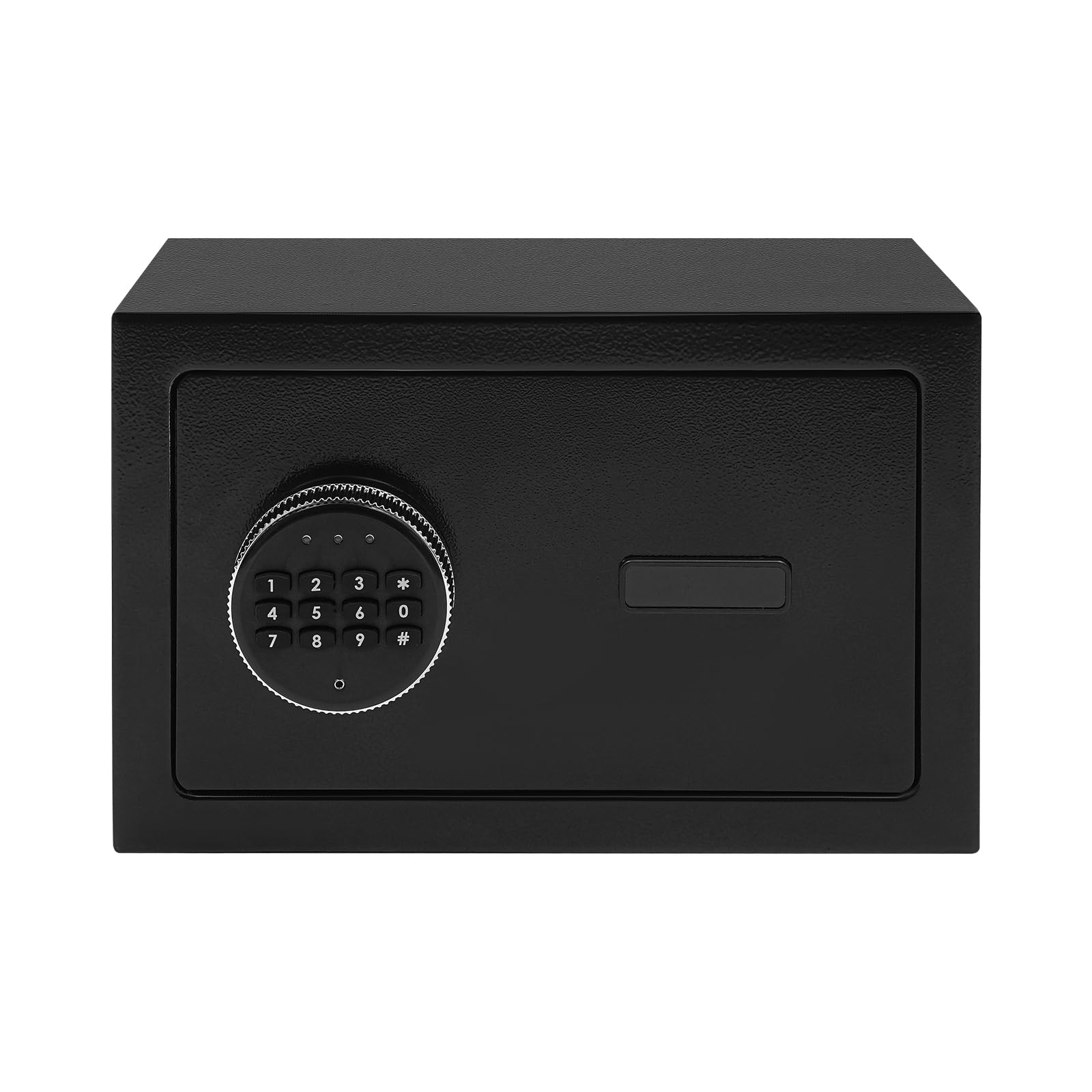 Mini cassaforte, cassaforte digitale con chiave e sistema di allarme, piccolo mobile per contanti, gioielli e documenti, 31 x 20 x 20 cm (nero)