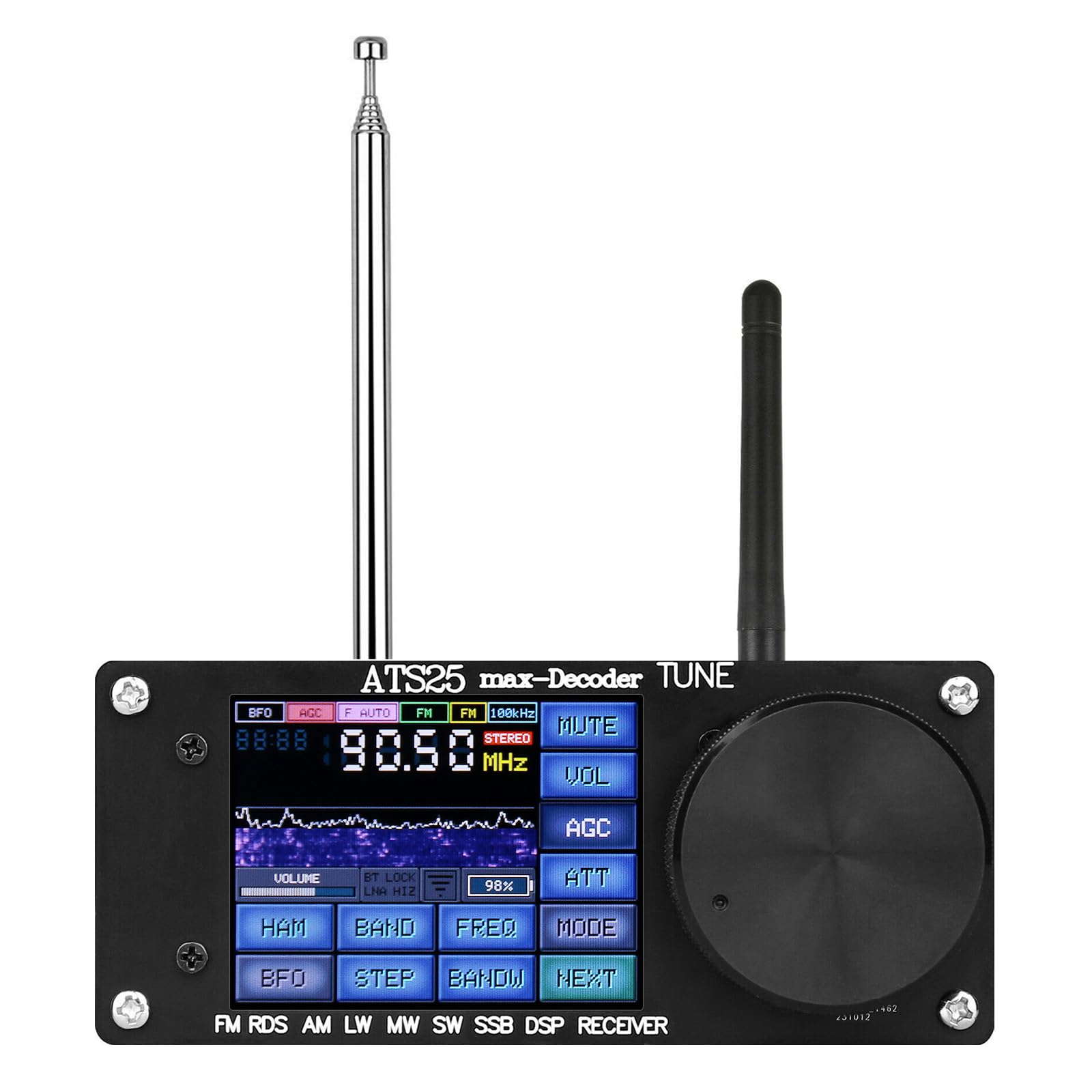 ATS25max Décodeur Si4732 Récepteur radio pleine bande Récepteur DSP FM LW (MW et SW) et SSB