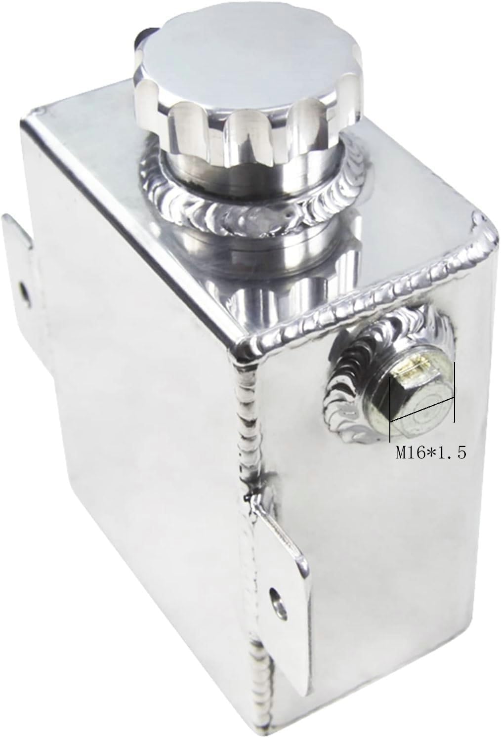 1000ML Aluminum Radiator Coolant Expansion Overflow bottle Tank Catch Can Billet Cap