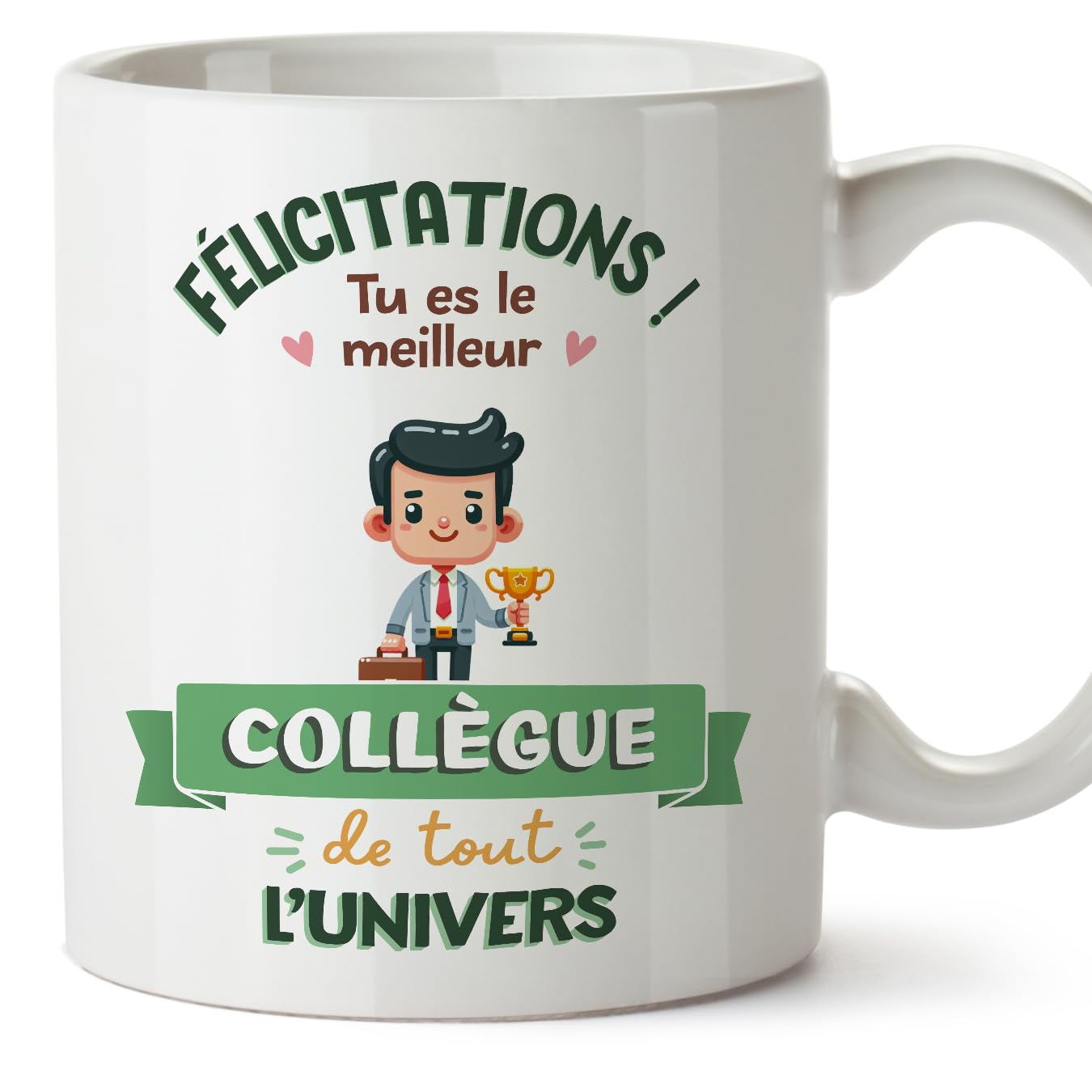 MUGFFINS Colleague Man Mug - in French - Meilleur Univers Trophée - Funny Gift for Colleagues - Ceramic 11oz Mug — image 1
