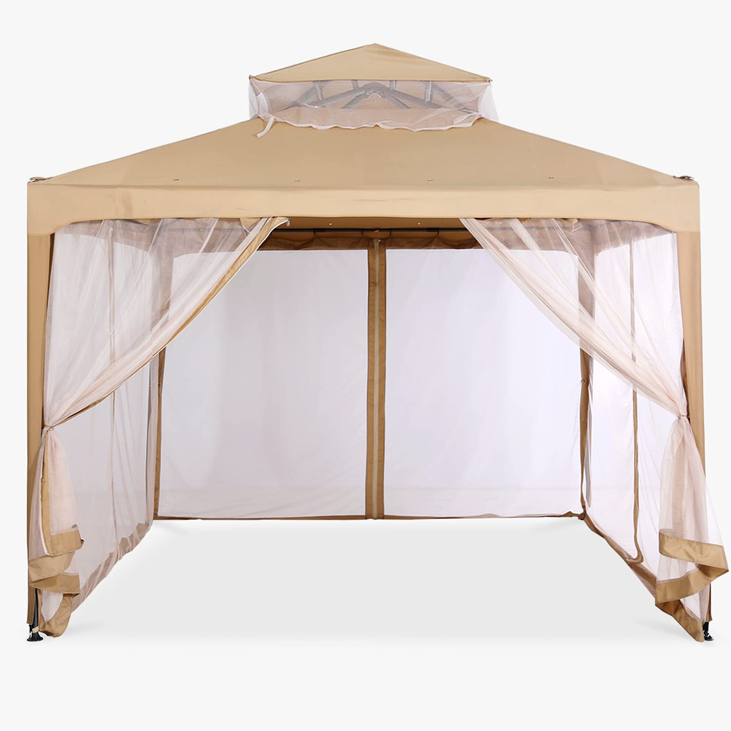 MASTERCANOPY 10x10 Outdoor Patio Pop up Gazebo with Netting Walls