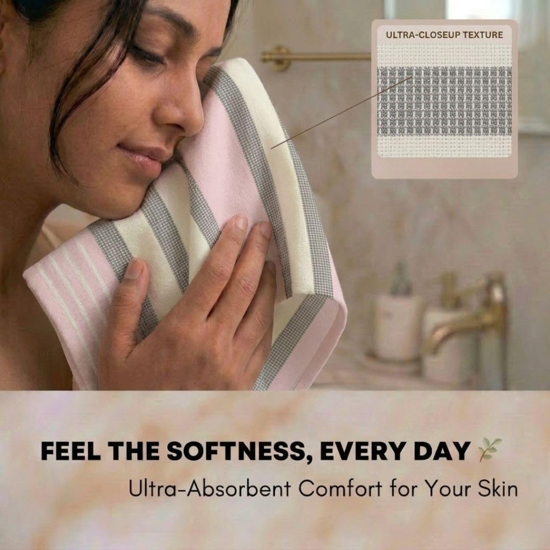 Athom Living Light Weight Cotton Premium Bath Towel 75x150 cm 2