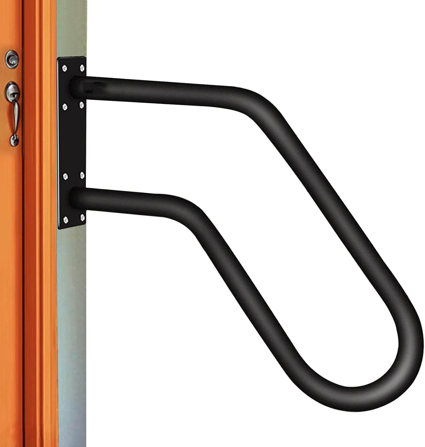 Rambarde d'escalier extérieure contre les chutes sur les marches de garage