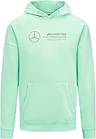 Vista 5 de Mercedes AMG Petronas F1 Unisex Retro Hoodie - Mint/Lilac/Blue