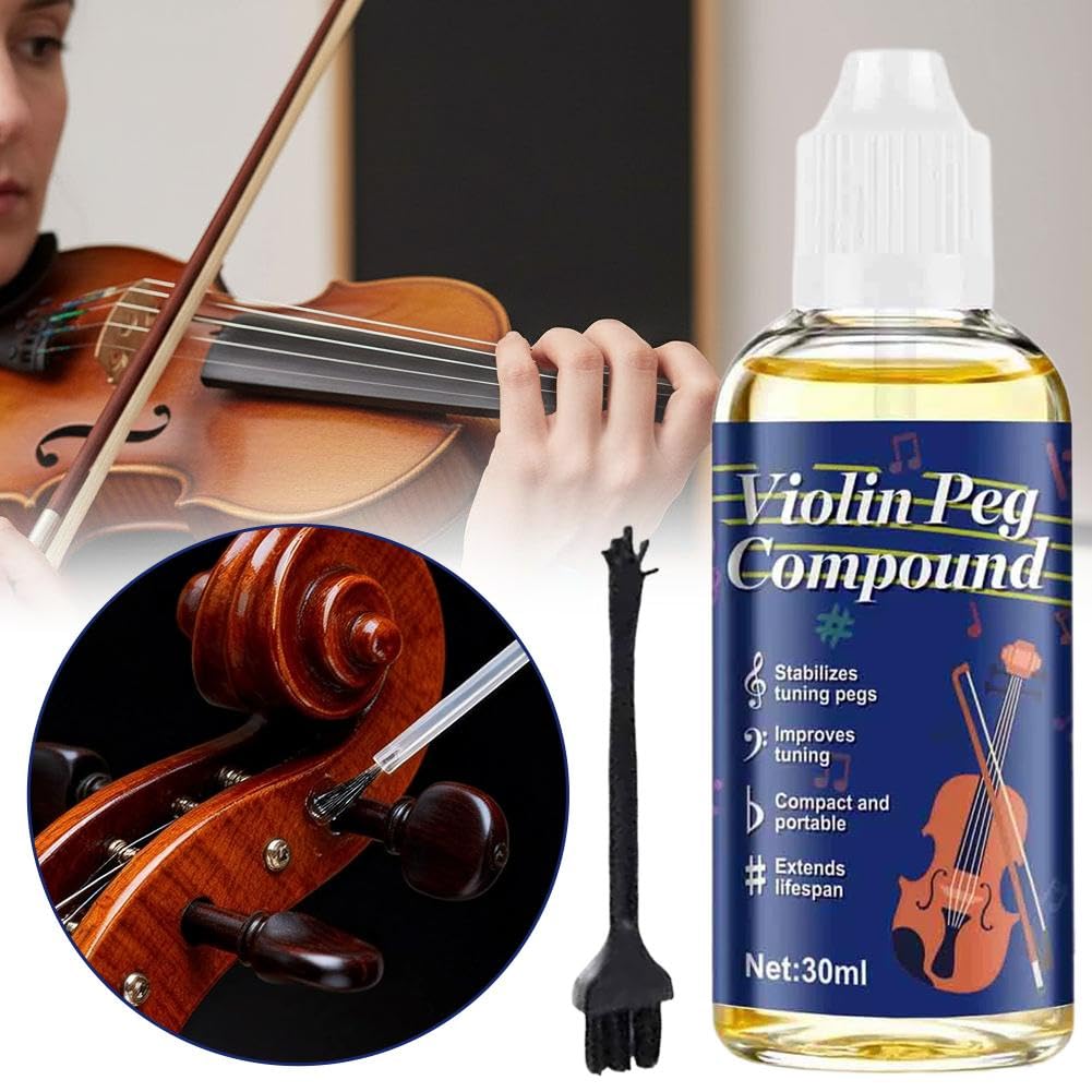 Pâte professionnelle pour chevilles de violon, 30 ml, empêche les glissements et les couinements, stabilise les chevilles d'accordage pour violon, alto, violoncelle et basse, accessoire d'entretien