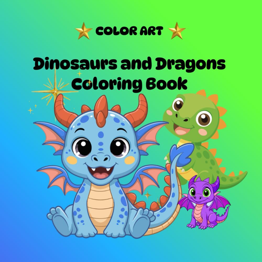 Dinosaurs and Dragons Coloring Book (Color Art)