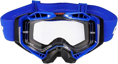 LS2 Cascos Aura Goggle (NegroAzul con Lente Transparente)