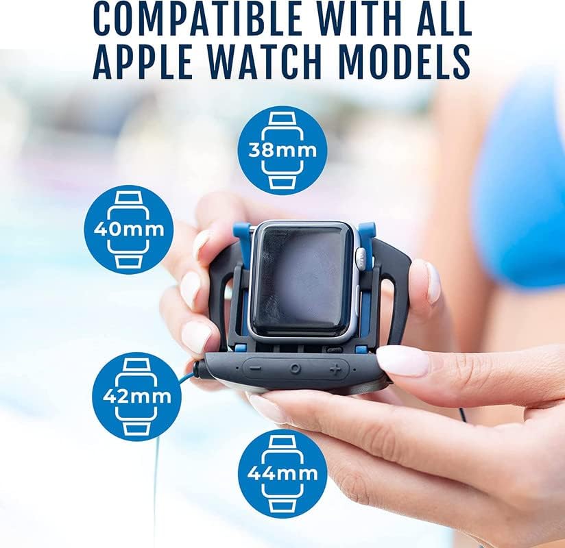 H2O Audio Interval unit compatible with various Apple Watch models
