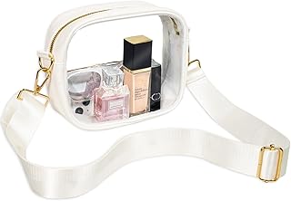 Clear Bag Stadium Approved, Clear Crossbody Bag with Removable and Adjustable Strap for Sports Concert Event